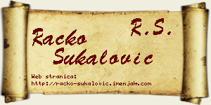 Racko Šukalović vizit kartica